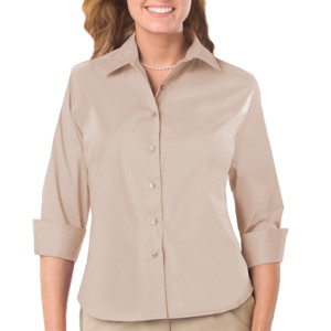 Blue Generation BG6218 Ladies Easy Care Stretch Poplin Blouse