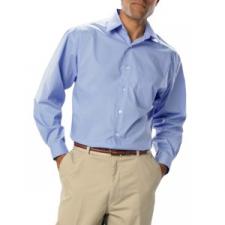 Blue Generation BG7218 Men's Easy Care Stretch Poplin Long Sleeve Shirt