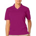 Blue Generation BG6209 Ladies Short Sleeve V-Neck Pique Polo Shirt 2