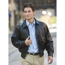 Burks Bay BB101 Men's Buffed Napa Leather Bomber Jacket