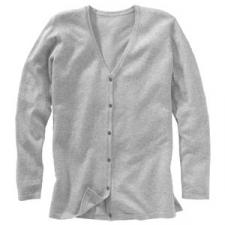 Edwards Garment 046 Misses Long Fine Gauge V-Neck Cardigan