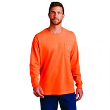 Shank Carhartt  CTK126 Workwear Pocket Long Sleeve T-Shirt with Shank logo printed on the back